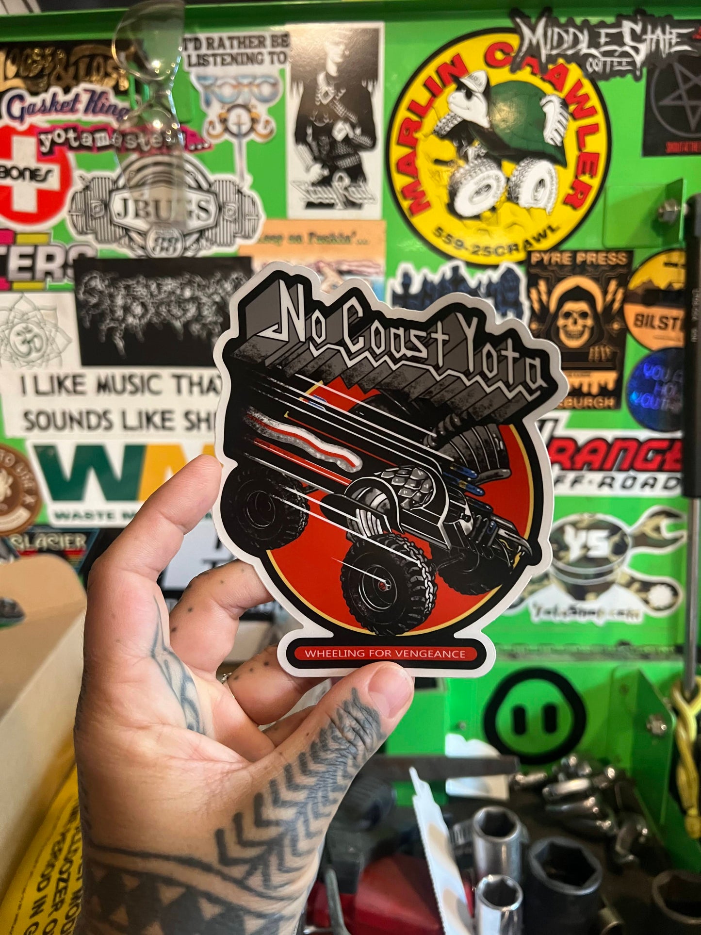 Wheeling for Vengence Sticker